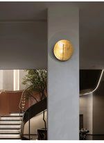 Golden Aura LED Wall Sconce – Modern Brass Finish Architectural Lighting