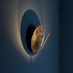 Golden Aura LED Wall Sconce – Modern Brass Finish Architectural Lighting