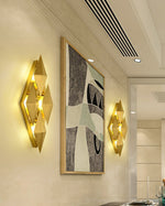 Golden Honeycomb LED Wall Light
