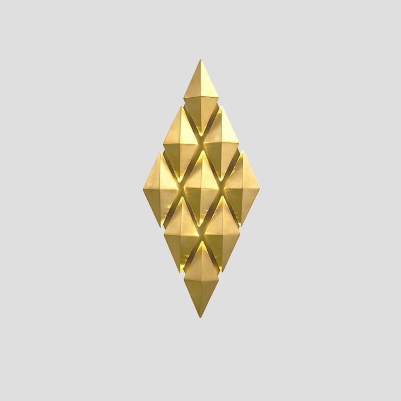 Golden Honeycomb LED Wall Light