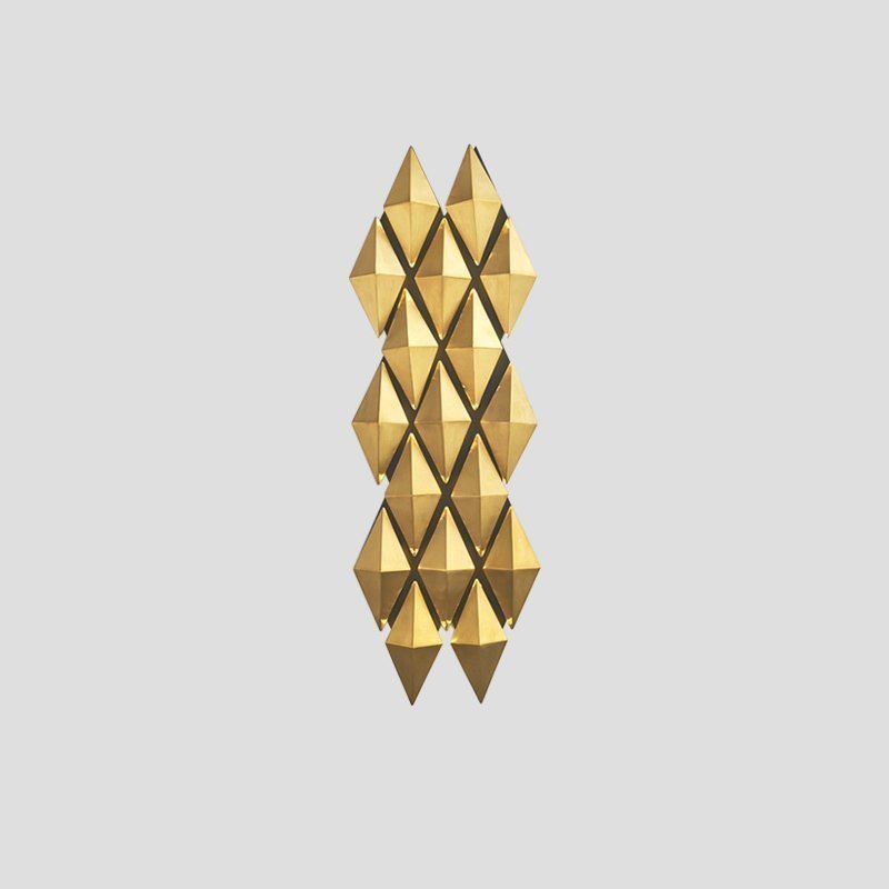 Golden Honeycomb LED Wall Light