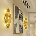 Golden Honeycomb LED Wall Light