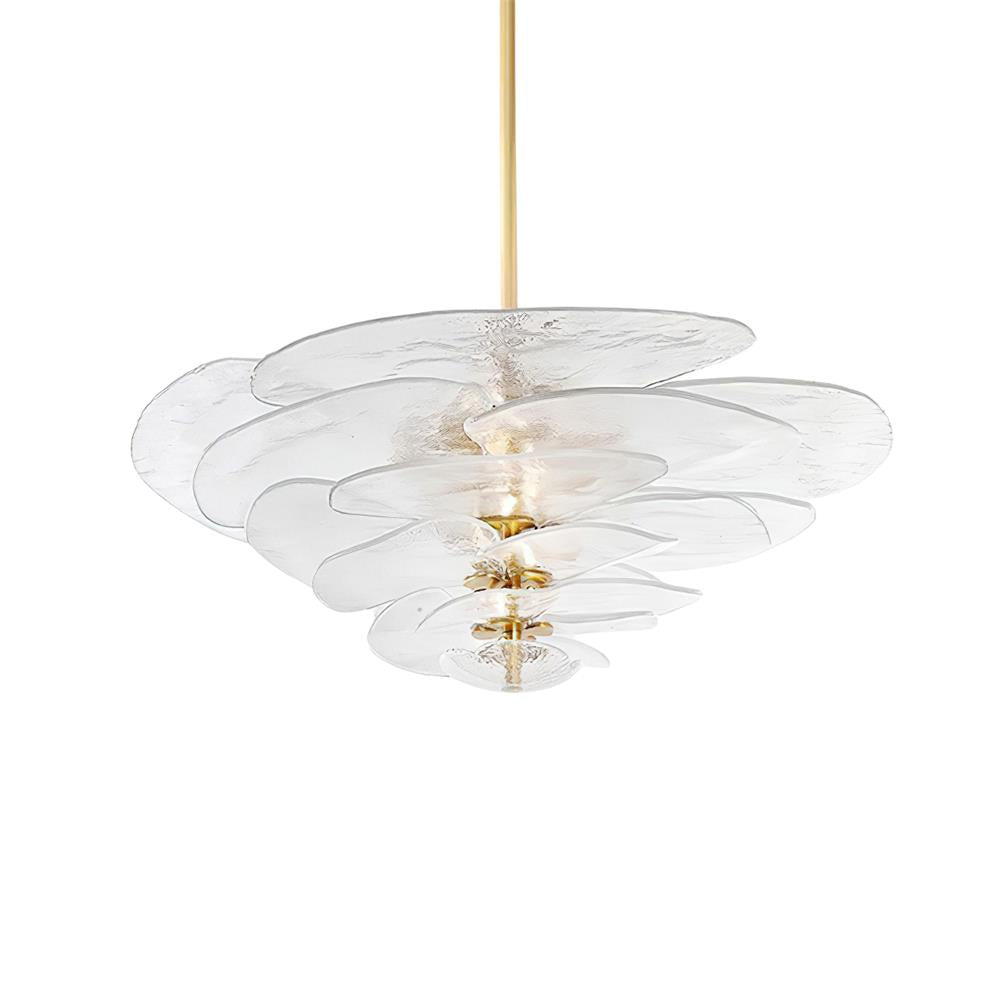 Petals Glass Chandelier – Hand-Blown Art Glass Pendant Light in Gold