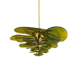 Petals Glass Chandelier – Hand-Blown Art Glass Pendant Light in Gold