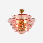 Petals Glass Chandelier – Hand-Blown Art Glass Pendant Light in Gold