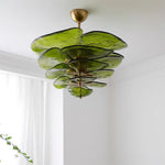 Petals Glass Chandelier – Hand-Blown Art Glass Pendant Light in Gold