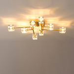 Golden Rubik’s Cube Ceiling Lamp