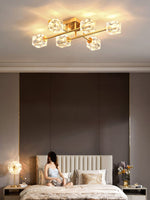 Golden Rubik’s Cube Ceiling Lamp