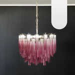 Gorgeous Murano Quadriedri Prisms Amatyst Chandelier