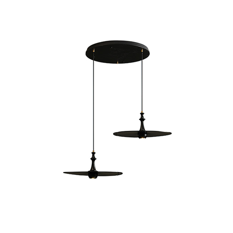 Spindle Disc Wood Pendant Light – Modern Minimalist Ceiling Lamp