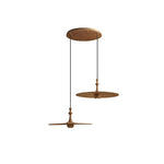 Spindle Disc Wood Pendant Light – Modern Minimalist Ceiling Lamp