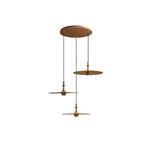 Spindle Disc Wood Pendant Light – Modern Minimalist Ceiling Lamp