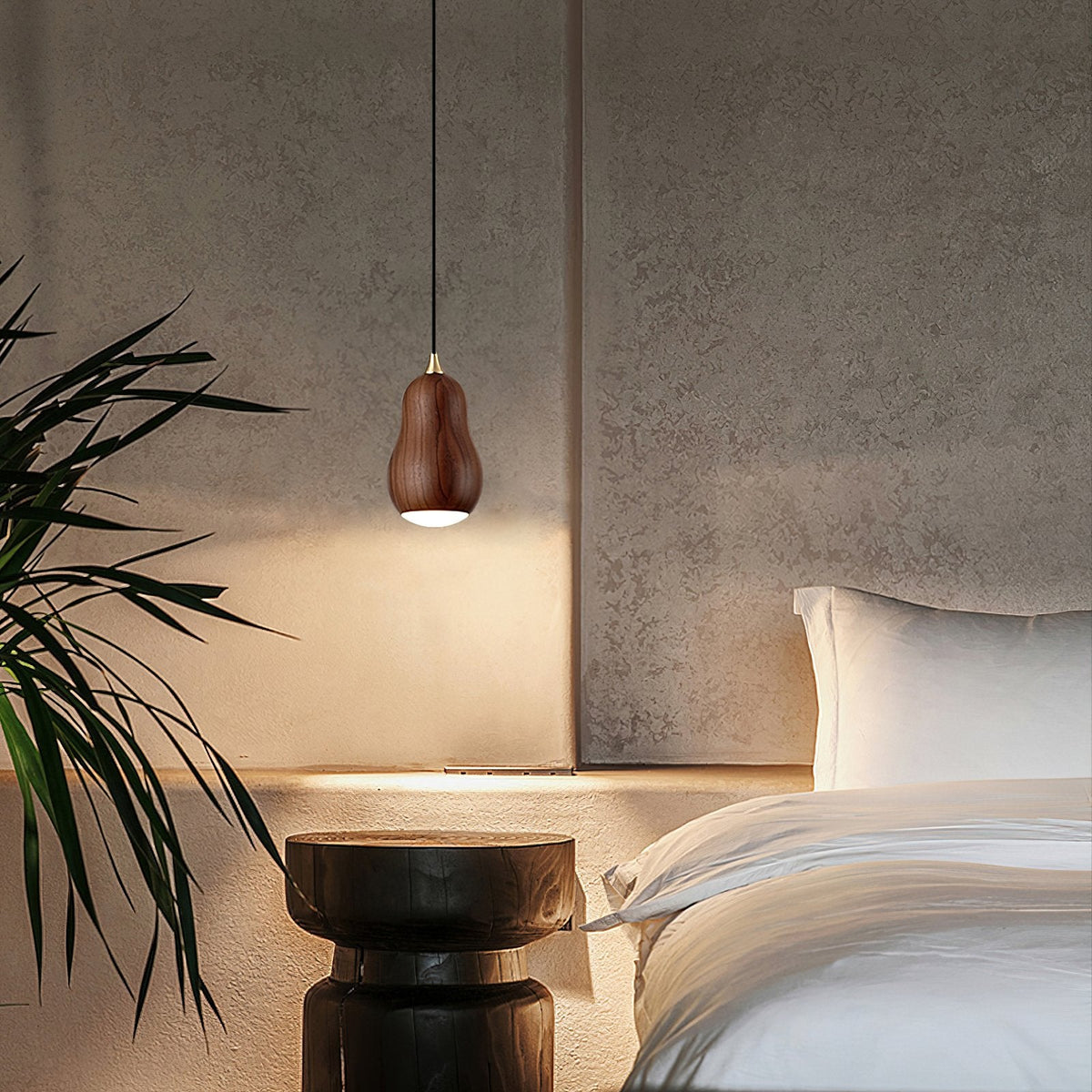 Wooden Gourd Pendant Lamp