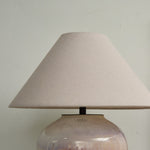 Artisan Gradient Ceramic Jar Table Lamp with Linen Shade