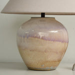 Artisan Gradient Ceramic Jar Table Lamp with Linen Shade