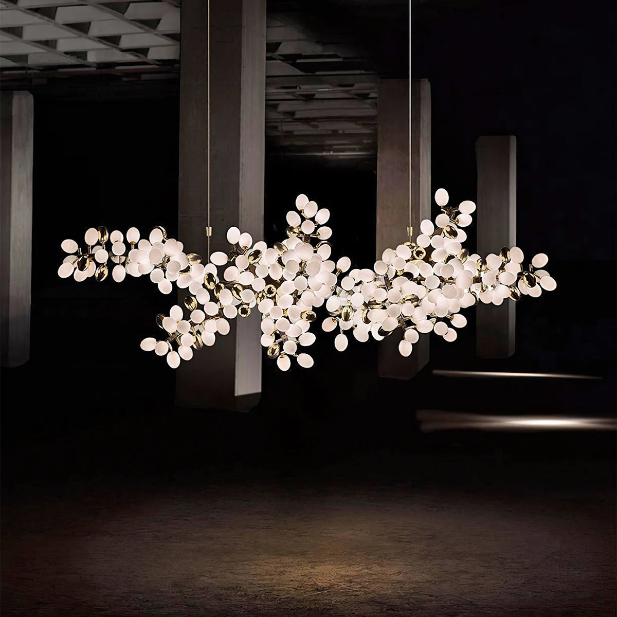 Selene Droplet Chandelier – Hand-Blown Murano Glass Pendant Light