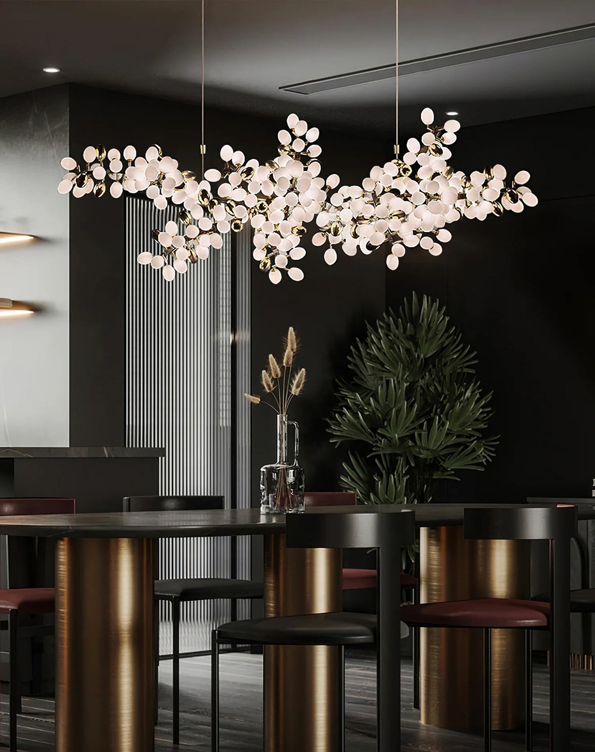 Selene Droplet Chandelier – Hand-Blown Murano Glass Pendant Light