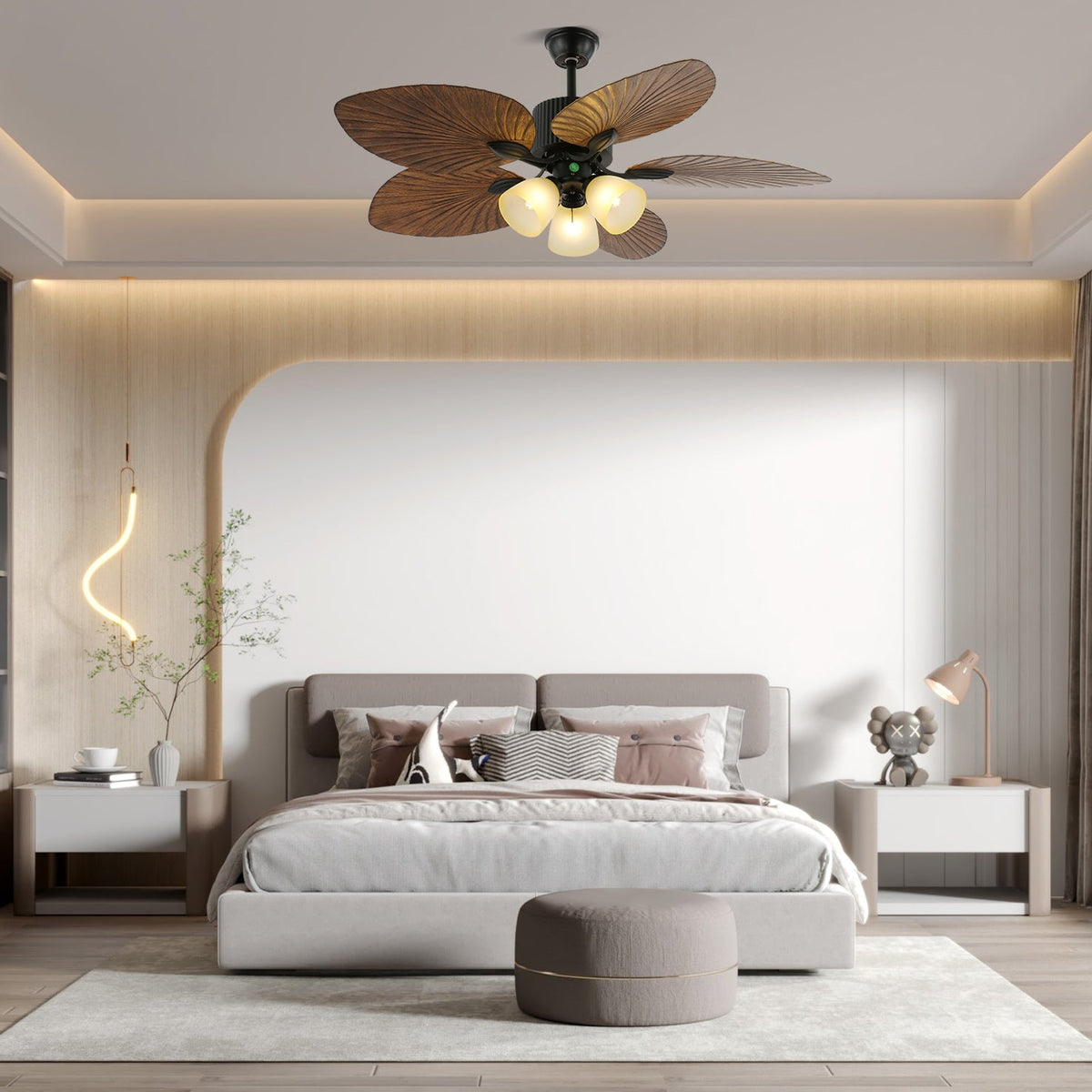 Banana Leaf Designer Ceiling Fan Light with LED, 42" & 52"