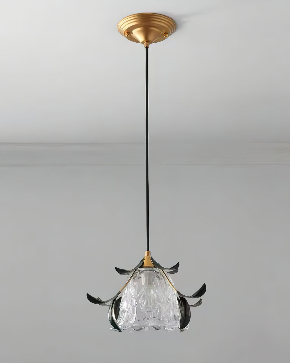 Green Leaf Floral Pendant Light