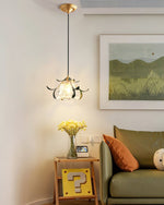 Green Leaf Floral Pendant Light