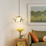 Green Leaf Floral Pendant Light