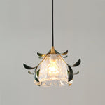 Green Leaf Floral Pendant Light