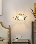 Green Leaf Floral Pendant Light