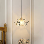 Green Leaf Floral Pendant Light