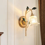 Green Leaf Floral Wall Light