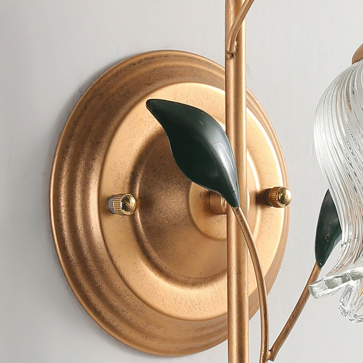 Green Leaf Floral Wall Light