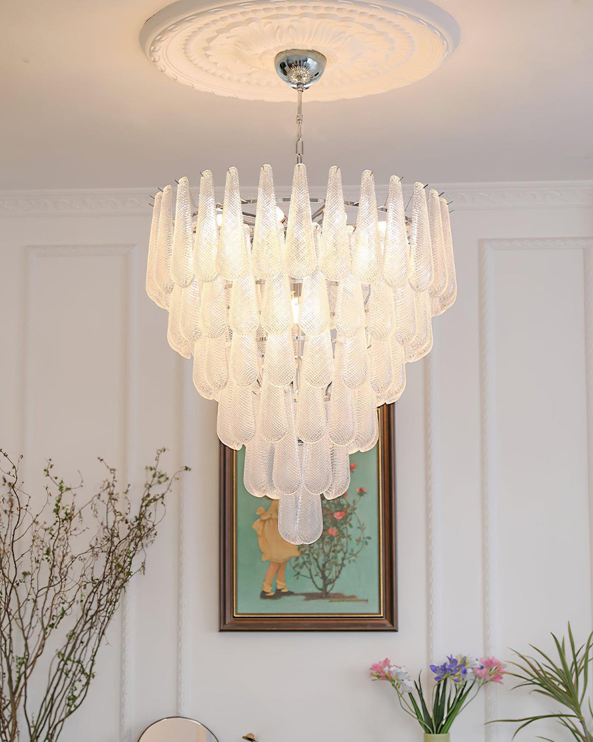 grid-glass-waterfall-chandelier