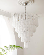 grid-glass-waterfall-chandelier