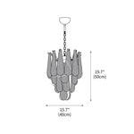 grid-glass-waterfall-chandelier