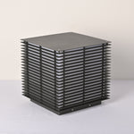 Grid Post Outdoor Light — Weatherproof Matte Black LED Post Lamp