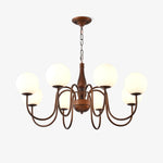 Grove Balls Chandelier – Frosted Glass & Copper-Tone Metal Pendant Light