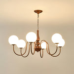 Grove Balls Chandelier – Frosted Glass & Copper-Tone Metal Pendant Light