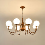 Grove Balls Chandelier – Frosted Glass & Copper-Tone Metal Pendant Light