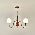 Grove Balls Chandelier – Frosted Glass & Copper-Tone Metal Pendant Light