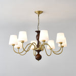 Grove Haven Wood and Brass Chandelier for Dining Room and Living Room