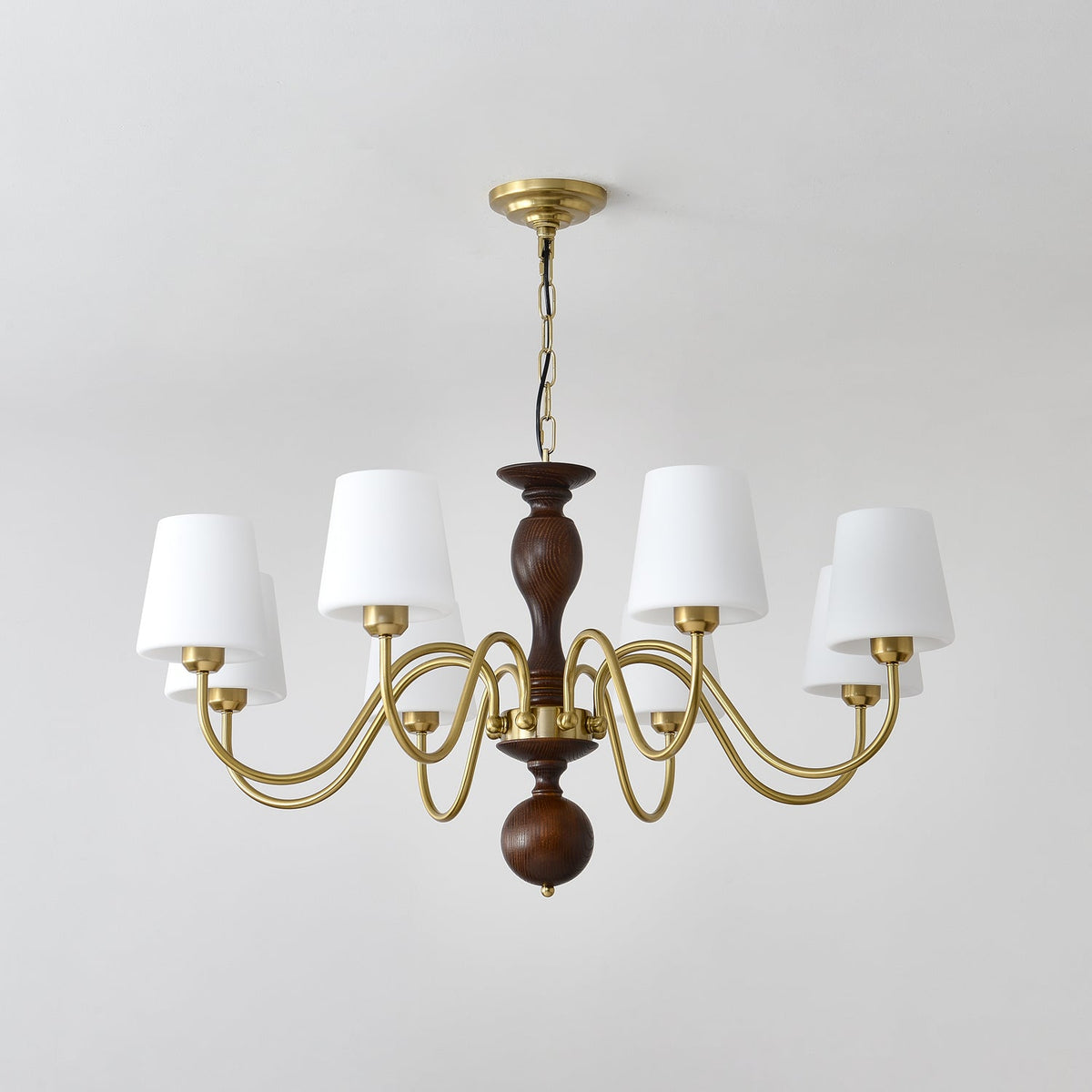 Grove Haven Wood and Brass Chandelier for Dining Room and Living Room