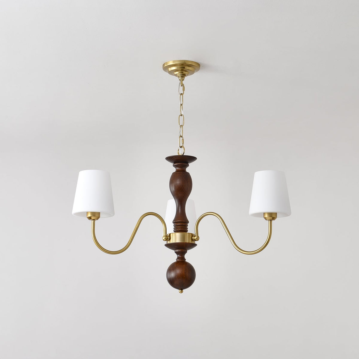 Grove Haven Wood and Brass Chandelier for Dining Room and Living Room