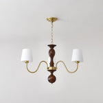 Grove Haven Wood and Brass Chandelier for Dining Room and Living Room