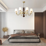 Grove Haven Wood and Brass Chandelier for Dining Room and Living Room