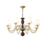 Grove Haven Wood and Brass Chandelier for Dining Room and Living Room