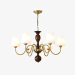 Grove Haven Wood and Brass Chandelier for Dining Room and Living Room