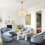 Lumière Cascade Glass Ball Chandelier – Modern Sculptural Pendant Light