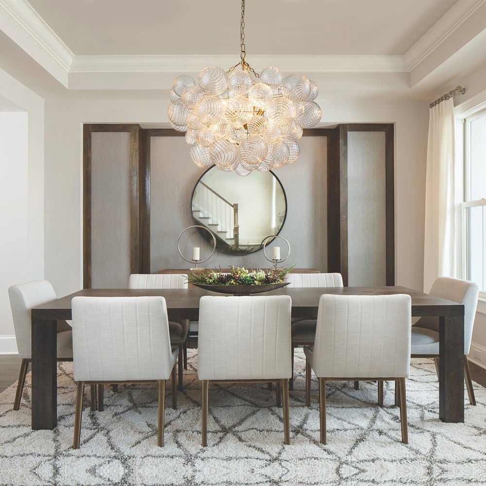 Lumière Cascade Glass Ball Chandelier – Modern Sculptural Pendant Light