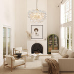 Lumière Cascade Glass Ball Chandelier – Modern Sculptural Pendant Light