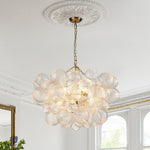Lumière Cascade Glass Ball Chandelier – Modern Sculptural Pendant Light