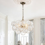 Lumière Cascade Glass Ball Chandelier – Modern Sculptural Pendant Light